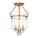 Hudson Valley 251-AGB-C2 Hampton Three Light Semi Flush Mount, Aged Brass Main Image.jpg