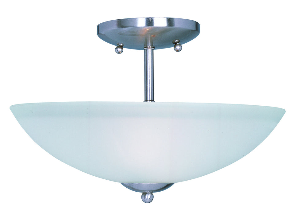 Maxim 10042FTSN Logan Two Light Semi-Flush Mount, Satin Nickel Main Image.jpg