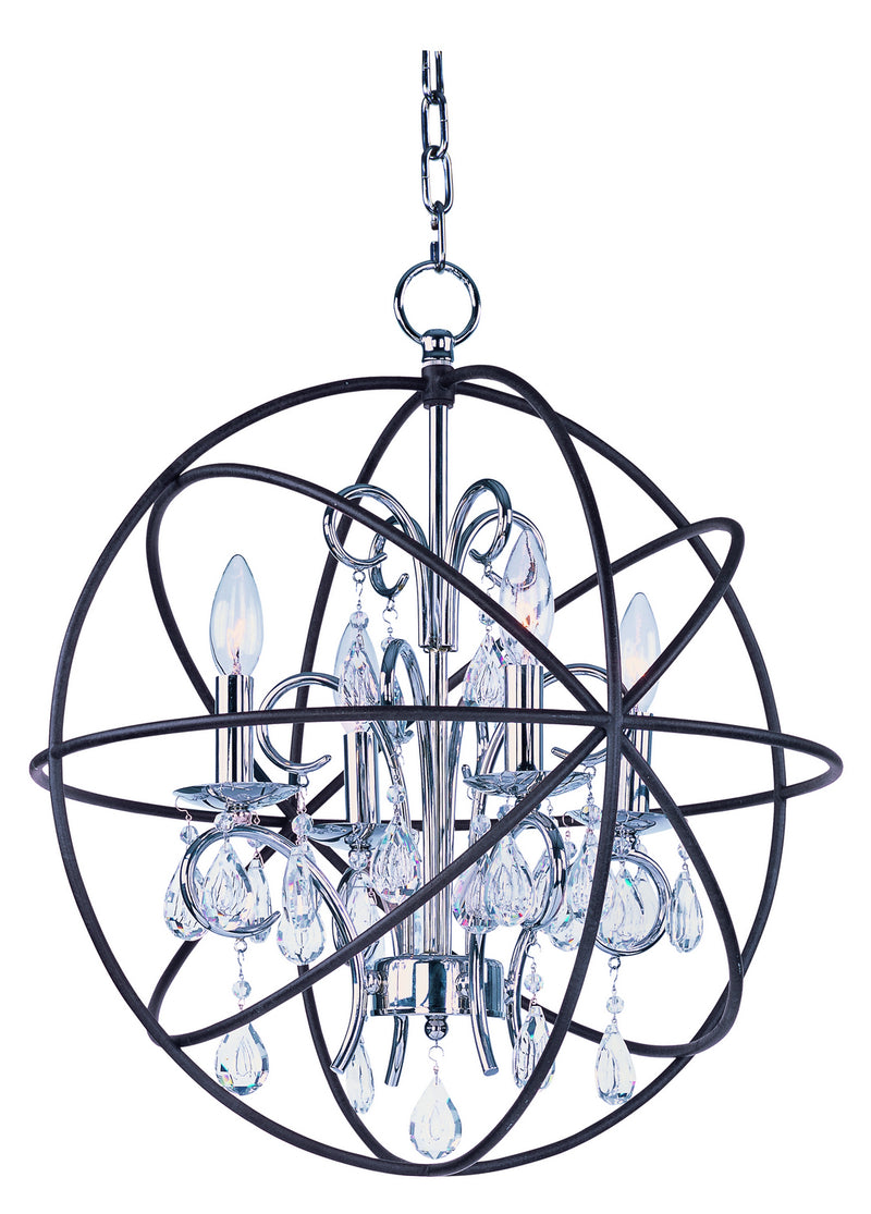 Maxim 25142ARPN Orbit Four Light Pendant, Anthracite / Polished Nickel Main Image.jpg