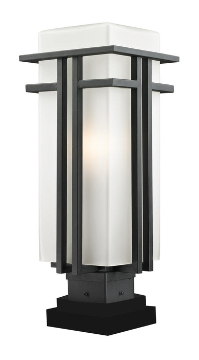 Z-Lite 549PHB-SQPM-BK Abbey One Light Outdoor Pier Mount, Black Main Image.jpg