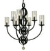 Framburg 1048 MB Compass Eight Light Chandelier, Mahogany Bronze Main Image.jpg