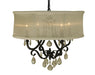 Framburg 1234 MB/SC Liebestraum Four Light Chandelier, Mahogany Bronze with Sheer Cream Shade Main Image.jpg