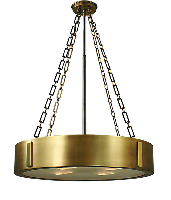 Framburg 2418 HB/PB Oracle Four Light Chandelier, Harvest Bronze with Polished Brass Accents Main Image.jpg