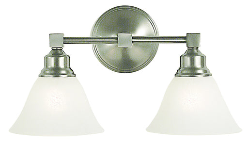 Framburg 2422 BN/WH Taylor Two Light Wall Sconce, Brushed Nickel with White Marble Glass Shade Main Image.jpg