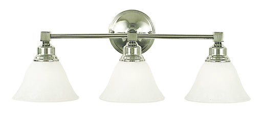 Framburg 2423 PN/WH Taylor Three Light Wall Sconce, Polished Nickel with White Marble Glass Shade Main Image.jpg