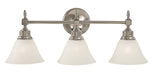 Framburg 2433 PN/WH Taylor Three Light Wall Sconce, Polished Nickel with White Marble Glass Shade Main Image.jpg