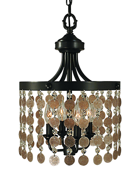 Framburg 2484 MB Naomi Four Light Chandelier, Mahogany Bronze Main Image.jpg