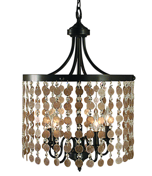 Framburg 2485 MB Naomi Five Light Chandelier, Mahogany Bronze Main Image.jpg