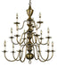 Framburg 2527 AB Jamestown 15 Light Foyer Chandelier, Antique Brass Main Image.jpg