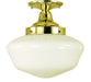 Framburg 2555 PB Taylor One Light Flush / Semi-Flush Mount, Polished Brass Main Image.jpg