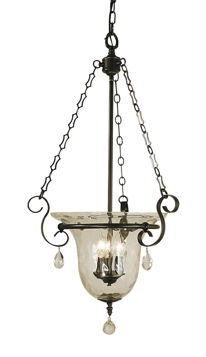 Framburg 2919 MB Carcassonne Three Light Foyer Chandelier, Mahogany Bronze Main Image.jpg