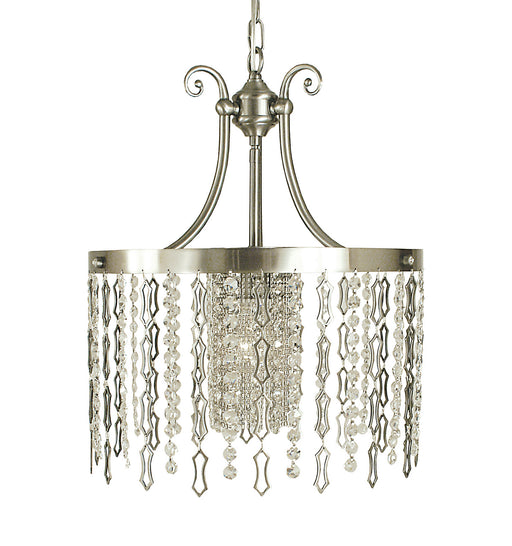 Framburg 2954 BN Penelope One Light Chandelier, Brushed Nickel Main Image.jpg