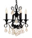 Framburg 2974 MBLACK Liebestraum Four Light Chandelier, Matte Black Main Image.jpg