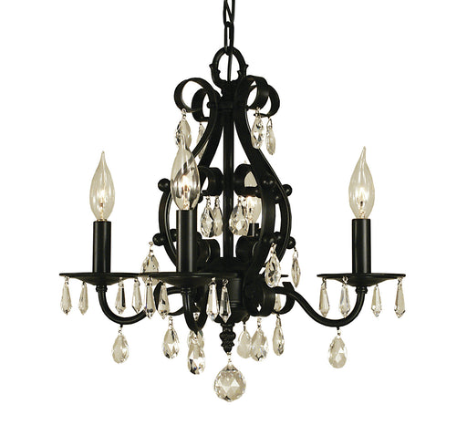 Framburg 2984 MBLACK Liebestraum Four Light Chandelier, Matte Black Main Image.jpg