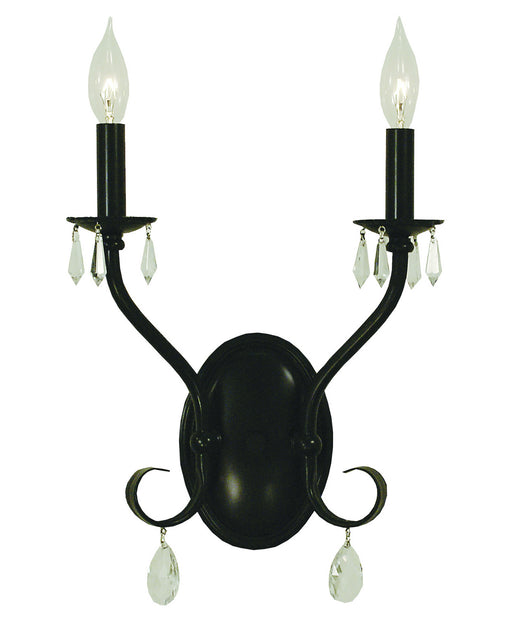 Framburg 2992 MBLACK Liebestraum Two Light Wall Sconce, Matte Black Main Image.jpg