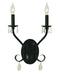 Framburg 2992 MBLACK Liebestraum Two Light Wall Sconce, Matte Black Main Image.jpg