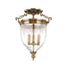 Hudson Valley 140-AGB Hanover Three Light Semi Flush Mount, Aged Brass Main Image.jpg