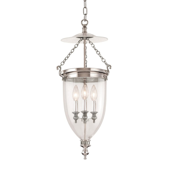 Hudson Valley 142-PN Hanover Three Light Pendant, Polished Nickel Main Image.jpg