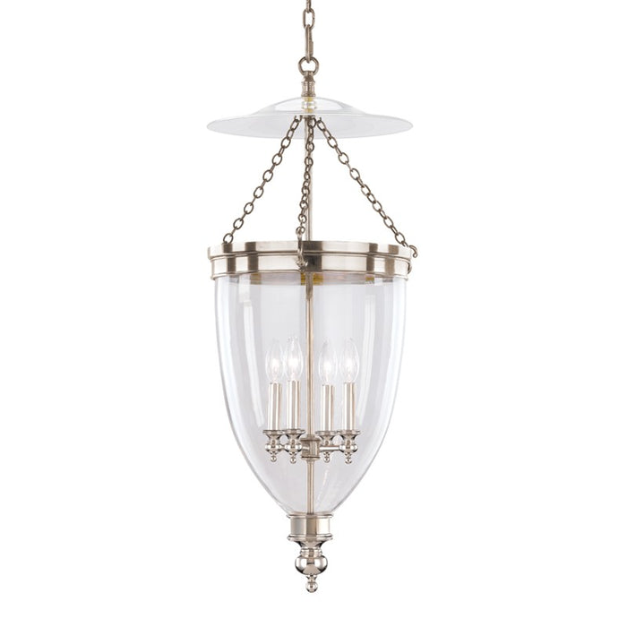 Hudson Valley 143-PN Hanover Four Light Pendant, Polished Nickel Main Image.jpg