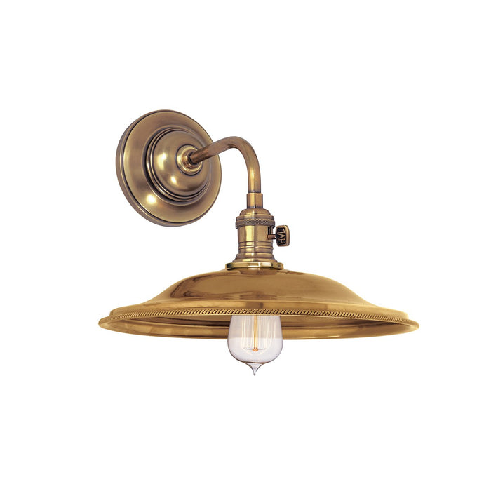 Hudson Valley 8000-AGB-MS2 Heirloom One Light Wall Sconce, Aged Brass Main Image.jpg