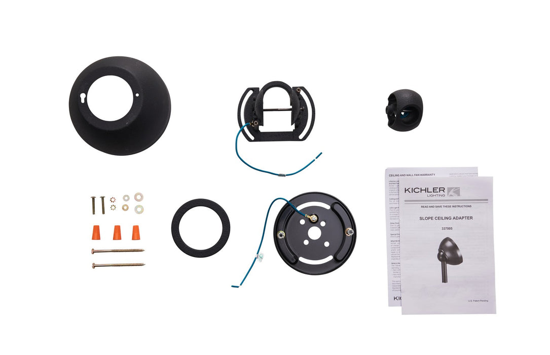 Kichler 337005DBK Slope Adapter, Distressed Black (2)