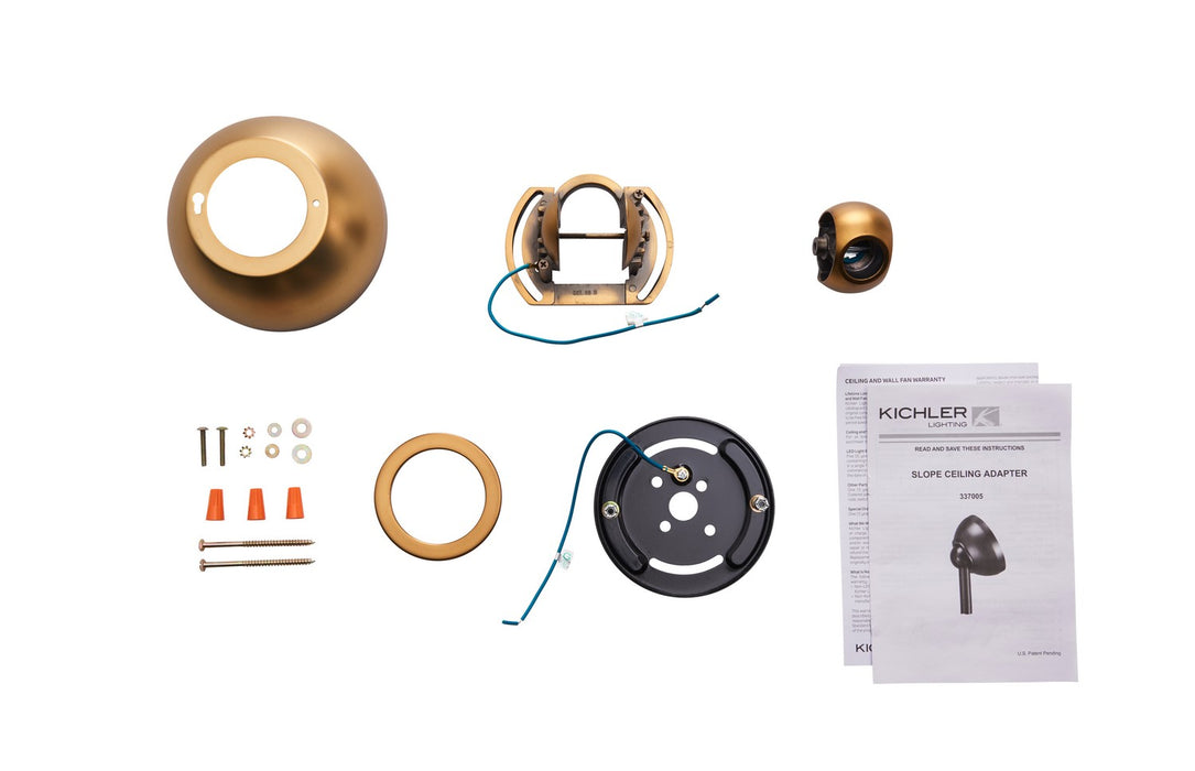 Kichler 337005BAB Slope Adapter, Burnished Antique Brass (2)