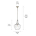 Kichler 42046NICS One Light Pendant, Brushed Nickel (2)