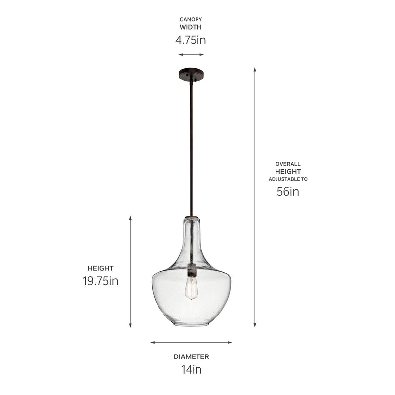 Kichler 42046OZCS One Light Pendant, Olde Bronze (2)