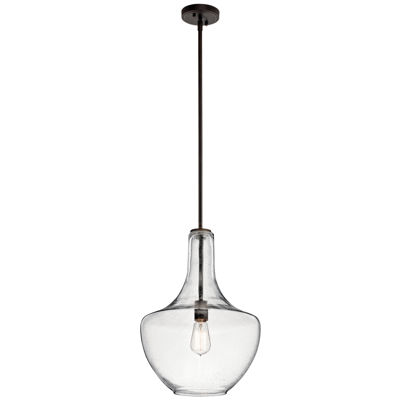 Kichler 42046OZCS Everly One Light Pendant, Olde Bronze Main Image.jpg