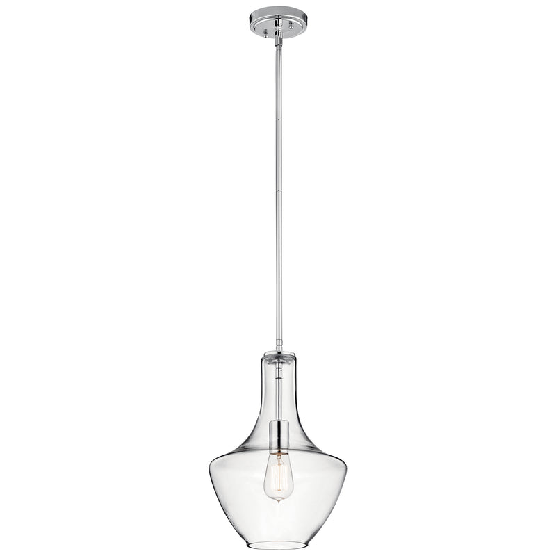 Kichler 42141CHCLR One Light Pendant, Chrome