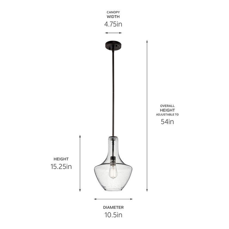 Kichler 42141OZCS One Light Pendant, Olde Bronze (2)