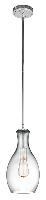 Kichler 42456CHCLR One Light Pendant, Chrome