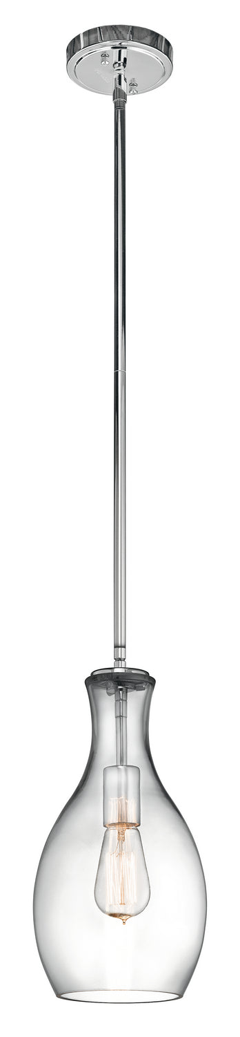 Kichler 42456CHCLR One Light Pendant, Chrome