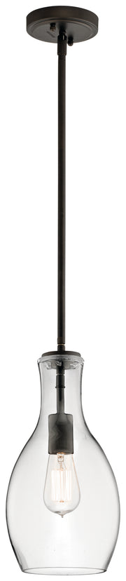 Kichler 42456OZCLR One Light Pendant, Olde Bronze
