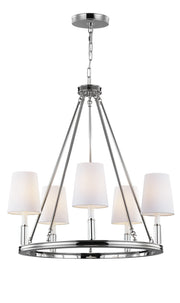 Visual Comfort Studio F2922/5PN Lismore Five Light Chandelier, Polished Nickel Main Image.jpg