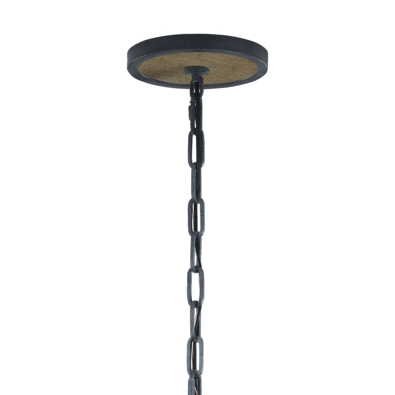 Visual Comfort Studio F2936/5WOW/AF Allier Five Light Pendant, Weathered Oak Wood / Antique Forged Iron Alternate Image 2.jpg