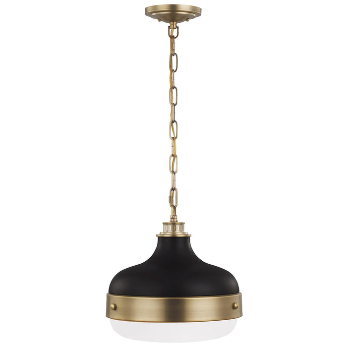 Generation Lighting P1283DAB/MB Cadence Two Light Pendant, Dark Antique Brass / Matte Black Main Image.jpg