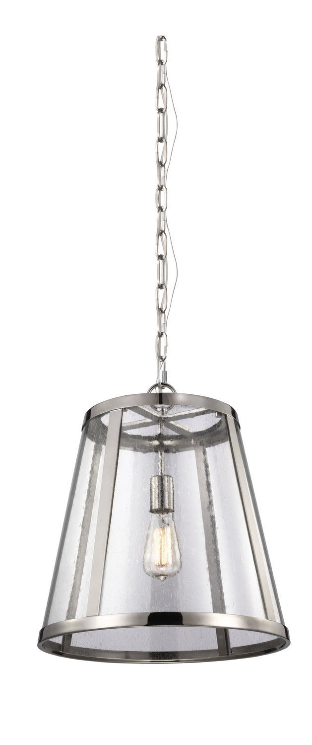 Visual Comfort Studio P1289PN Harrow One Light Pendant, Polished Nickel Main Image.jpg
