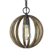 Visual Comfort Studio P1302WOW/AF Allier One Light Mini Pendant, Weathered Oak Wood / Antique Forged Iron Alternate Image.jpg