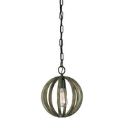Visual Comfort Studio P1302WOW/AF Allier One Light Mini Pendant, Weathered Oak Wood / Antique Forged Iron Alternate Image 2.jpg