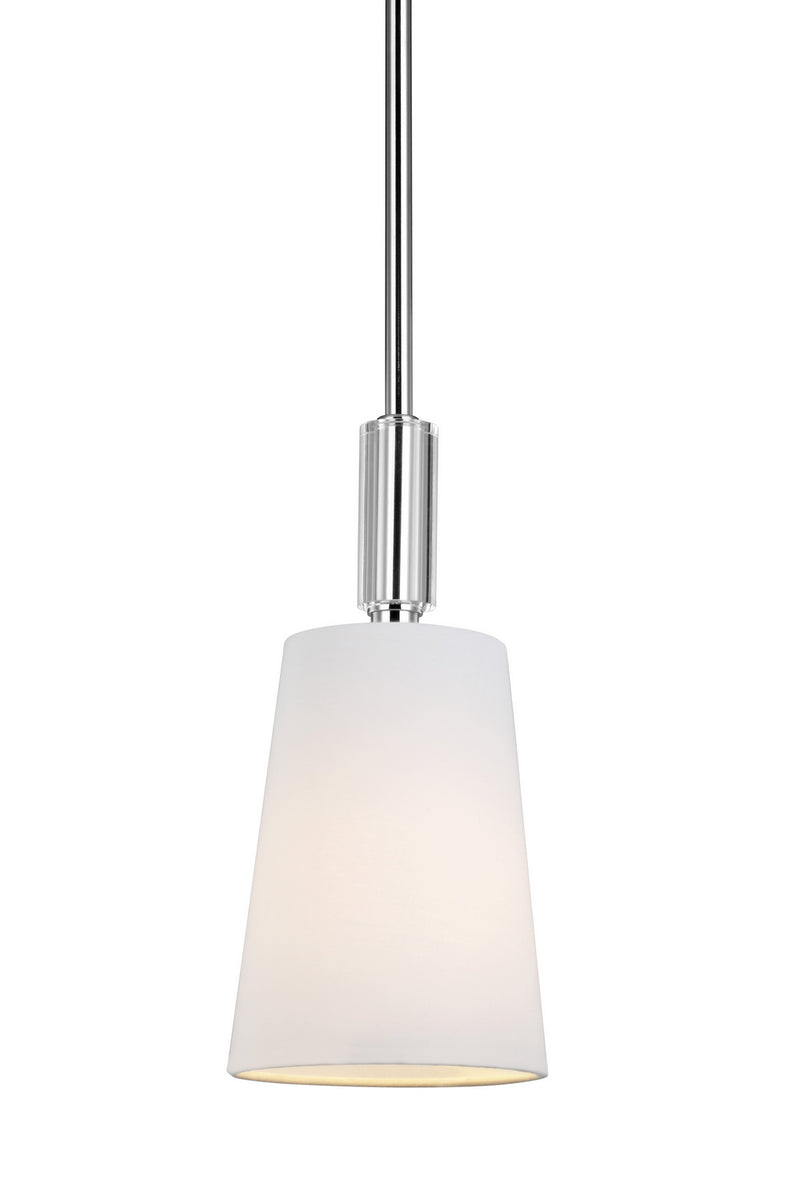 Visual Comfort Studio P1303PN Lismore One Light Pendant, Polished Nickel Main Image.jpg
