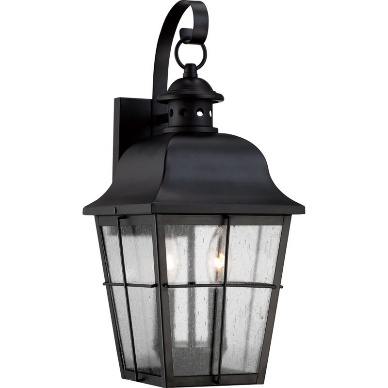 Quoizel MHE8409K Millhouse Two Light Outdoor Wall Lantern, Mystic Black Main Image.jpg