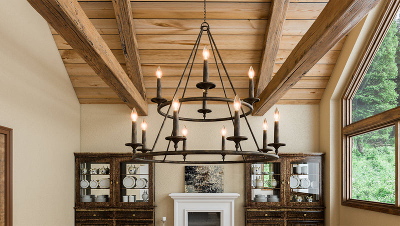 Quoizel VYR5012ML Voyager 12 Light Chandelier, Malaga Alternate Image.jpg