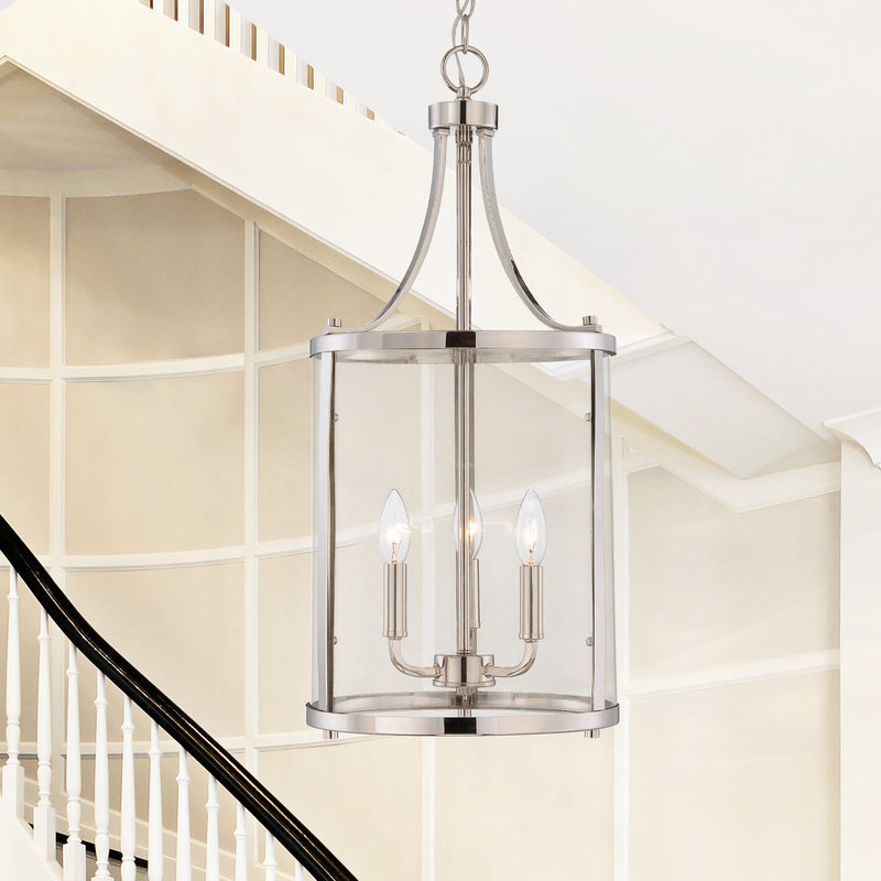Savoy House 7-1040-3-109 Three Light Foyer Pendant, Polished Nickel (2)