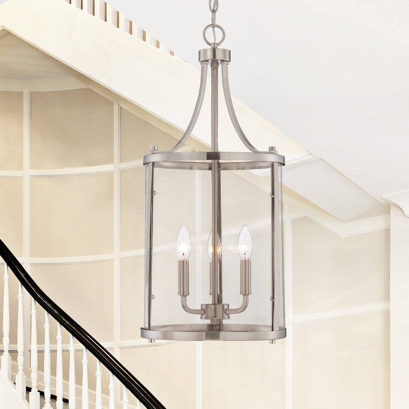 Savoy House 7-1040-3-SN Three Light Foyer Pendant, Satin Nickel (2)
