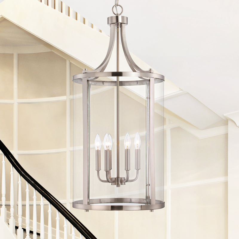Savoy House 7-1041-6-SN Six Light Foyer Lantern, Satin Nickel (2)