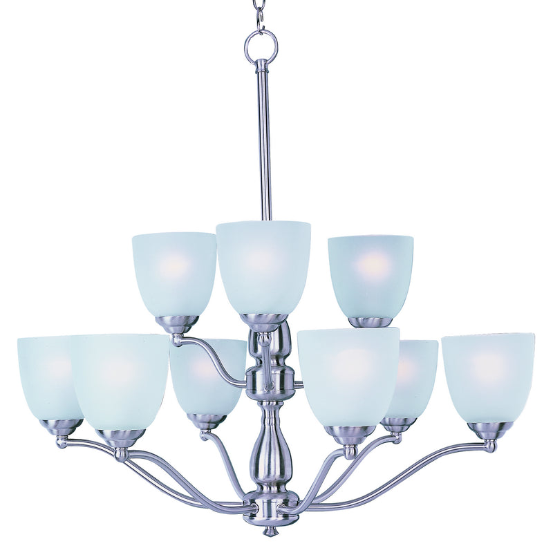 Maxim 10066FTSN Stefan Nine Light Chandelier, Satin Nickel Main Image.jpg