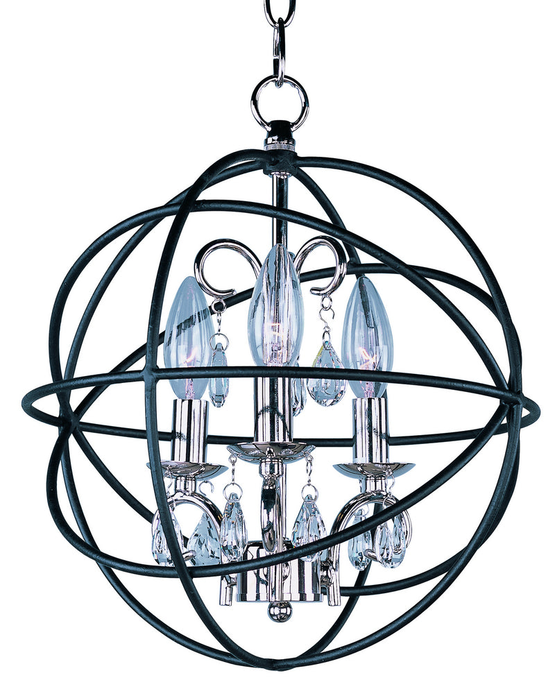 Maxim 25140ARPN Orbit Three Light Pendant, Anthracite / Polished Nickel Main Image.jpg