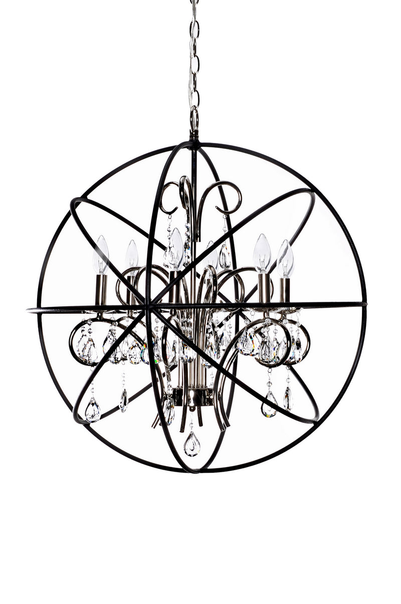 Maxim 25144ARPN Orbit Six Light Pendant, Anthracite / Polished Nickel Main Image.jpg