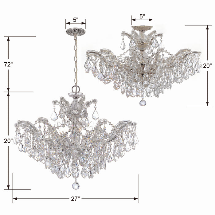 Crystorama 4439-CH-CL-S_CEILING Maria Theresa Six Light Semi Flush Mount Polished Chrome Alternate Image 2.jpg